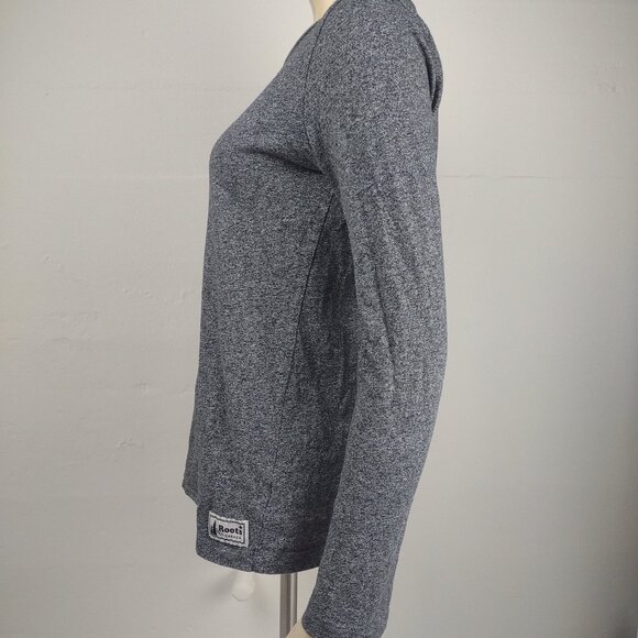Roots Canada gray Banff National park crew neck pullover t-shirt ladies Small - Picture 6 of 9